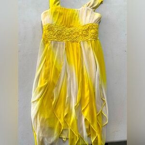 Girls size 8 yellow dress